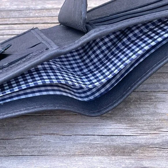 Handmade Genuine Leather Black Wallet Card Holder Purse Bi Fold Purse - Picture 7 of 13